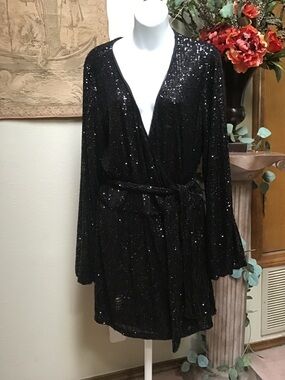 Free People Black Ribbed Knit Top with Logo Tag